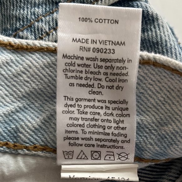 PACSUN Jeans Pants Women’s Size 24 Blue High Rise Straight Leg Button Closure - Picture 7 of 14